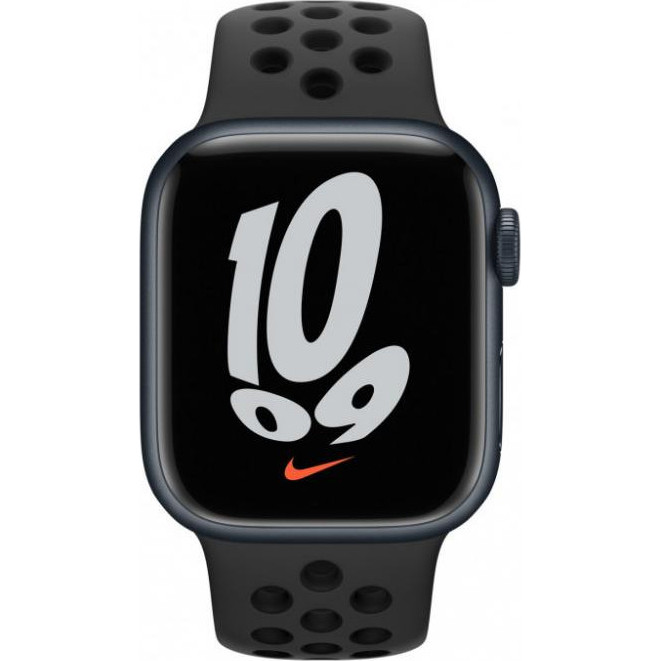 Apple Watch Nike Series 7 GPS 45mm Midnight Aluminum Case w. Anthracite/Black Nike Sport (MKNC3) б/у